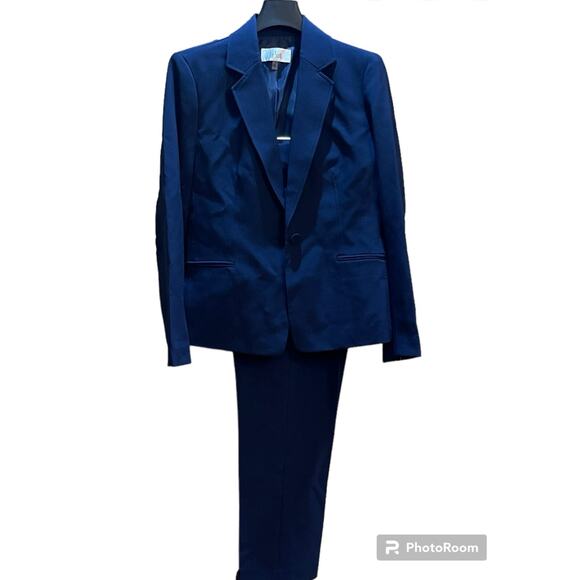 NWT Le Suit Women's Crepe One-Button Pantsuit Size 6 - Picture 2 of 6